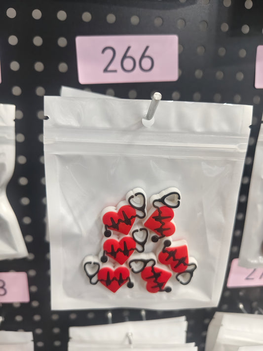 266 Heart 6pcs