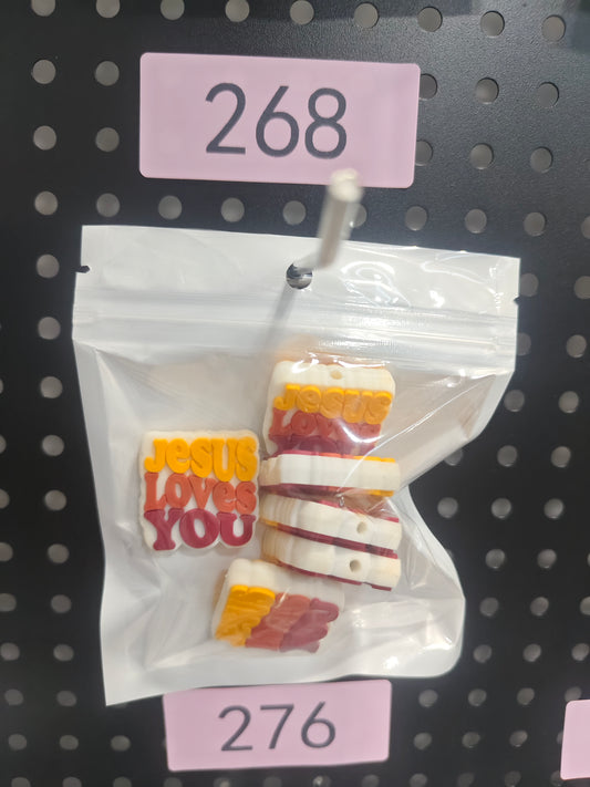 268 Jesus loves you 6pcs