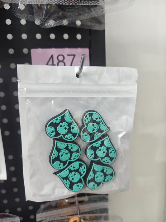 487 Heart 6pcs