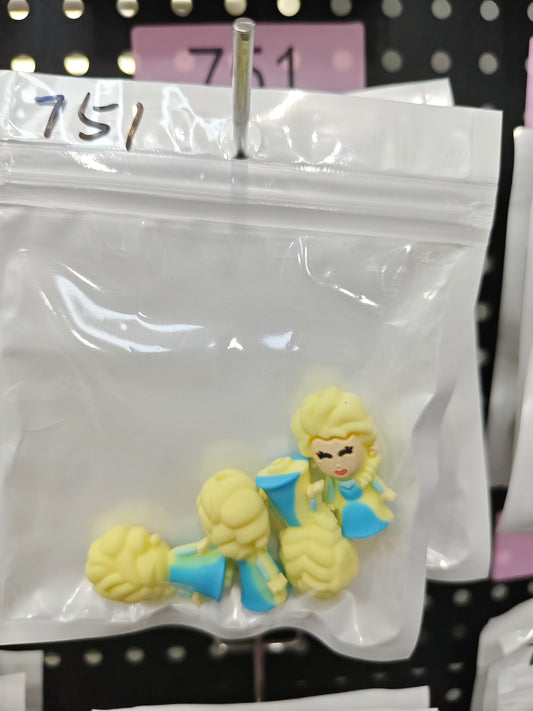 751 3D princess 6pcs