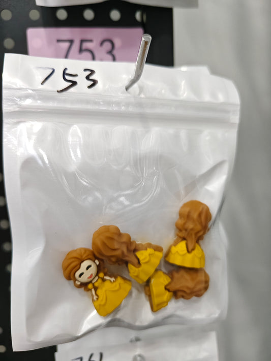 753 3D princess 6pcs