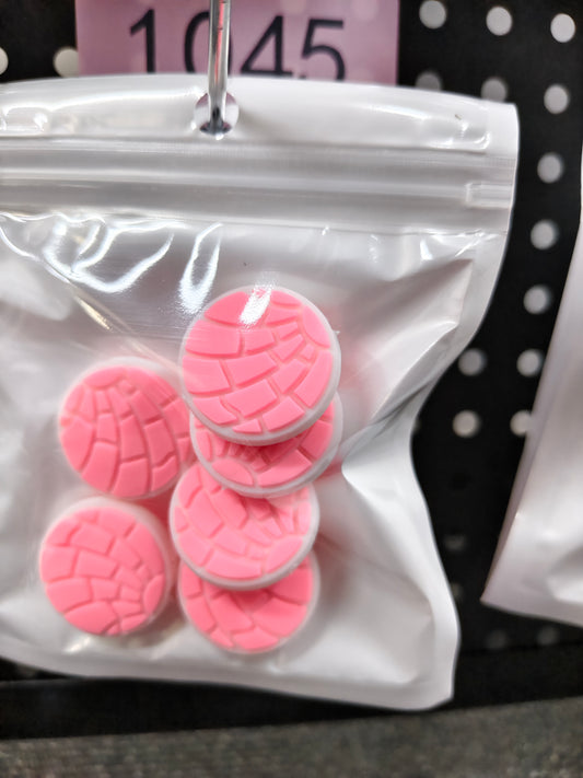 1045 Pink circle 6pcs