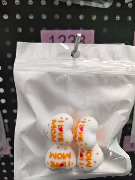 1238 3D I love mom 4pcs