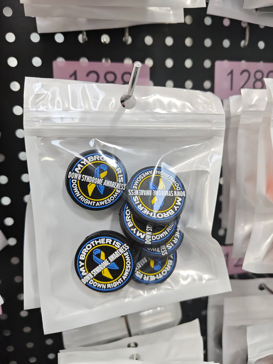 1288 Down syndrome awareness 6pcs